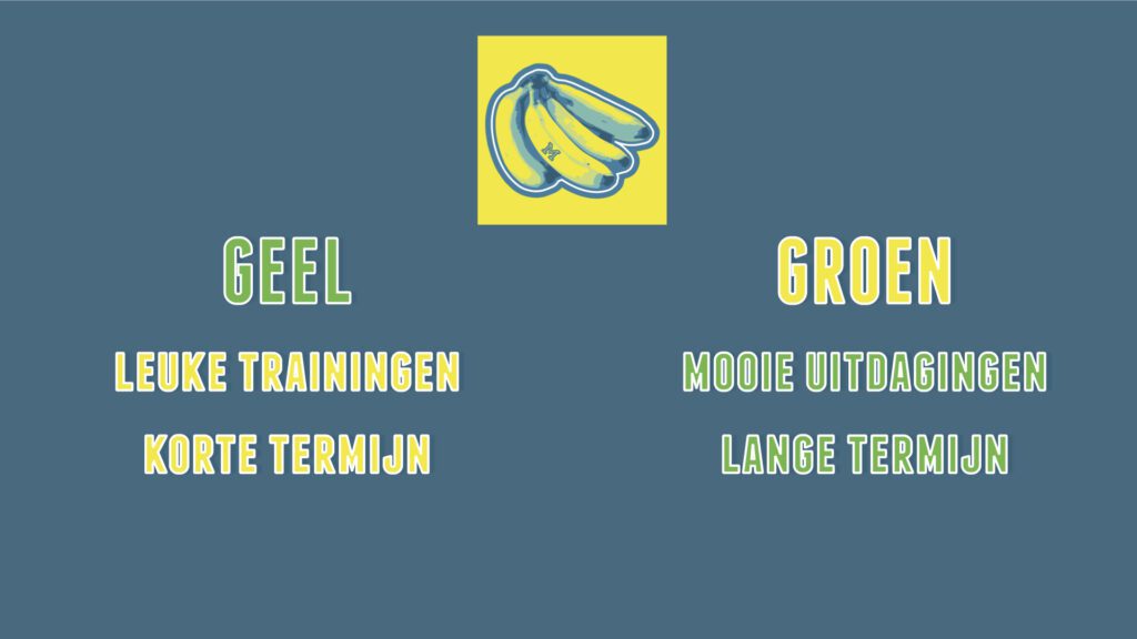 Groene of gele bananen