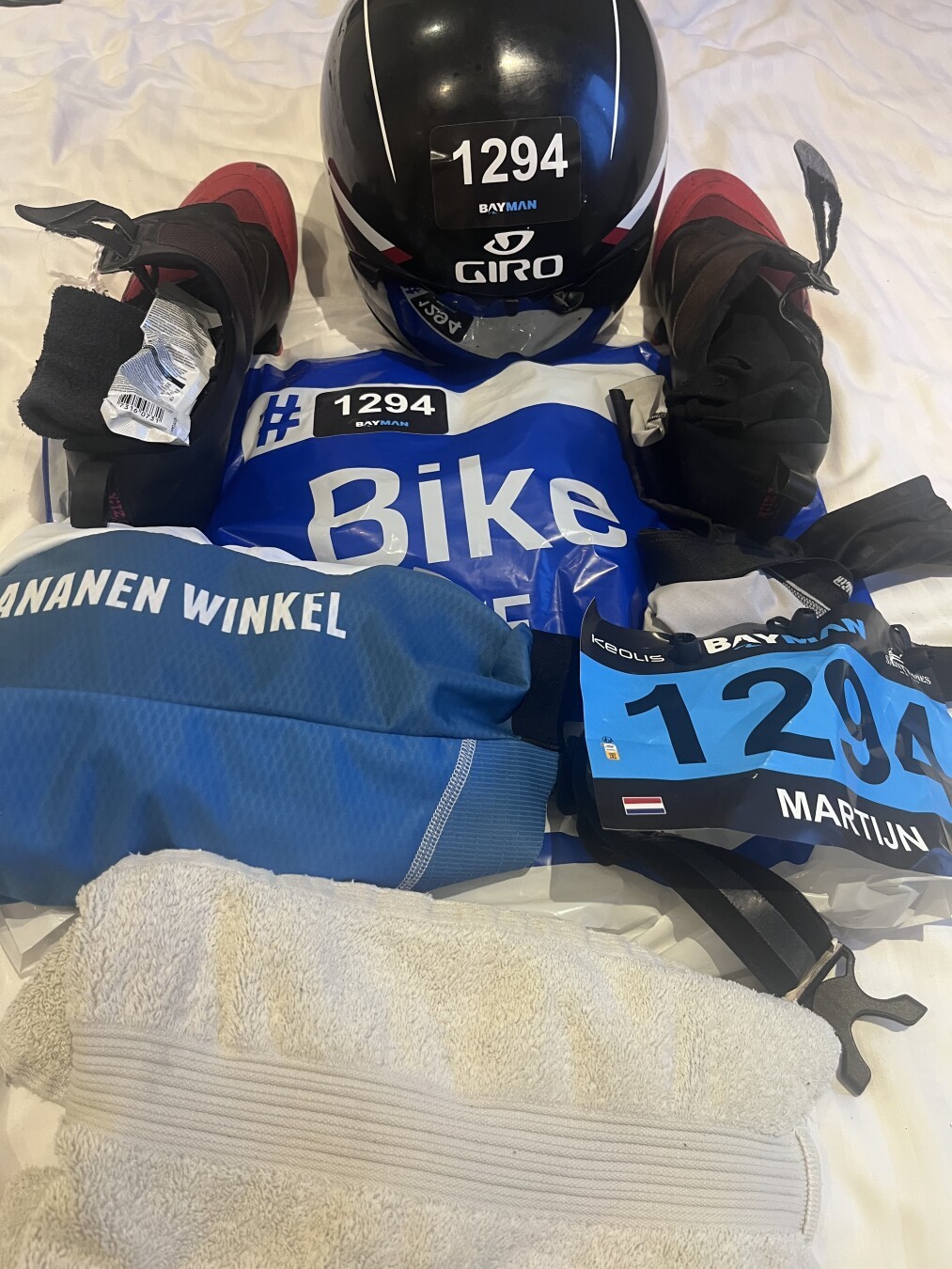 Alles ligt klaar. Alleen nog maar slapen #bayman #triathlon